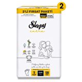 Sleepy Extra Günlük Aktivite 2'li Ekonomik Fırsat Paketi Bebek Bezi 5 Numara Junior 116 Adet