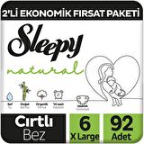 Sleepy Natural 6 Numara X Large 92'li Cırtlı Bez