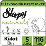 Sleepy Natural 5 Numara Junior 116'lı Külot Bez