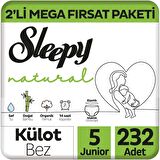 Sleepy Natural 5 Numara Junior 232'li Külot Bez