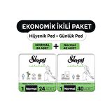 Sleepy Ekonomik Ikili Paket (Natural Ultra Hassas Hijyenik Ped Normal 24'Lü + Günlük Ped Normal 40'Lı)