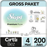Sleepy Bio Natural Premium Plus Gross Paket Bebek Bezi 4 Numara Maxi 200 Adet