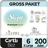 Sleepy Bio Natural Premium Plus Gross Paket Bebek Bezi 6 Numara Xlarge 200 Adet