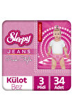 Sleepy Pink Jeans Külot Bez 3 Numara Midi 34 Adet