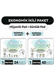 Sleepy Bio Natural Premium Plus Hijyenik Ped Normal 24'lü + Günlük Ped Normal 40'lı
