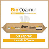 Sleepy Bio Çözünür Yüzey Temizlik Havlusu&Mendili Karanfil&Tarçın 50 Yaprak