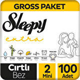 Sleepy Extra Günlük Aktivite Gross Paket Bebek Bezi 2 Numara Mini 100 Adet