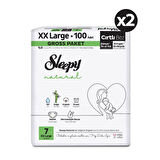 Sleepy Natural Gross Paket Bebek Bezi 7 Numara Xxlarge 200 Adet