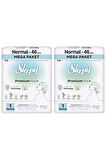 Sleepy Bio Natural Premium Plus Hijyenik Ped Mega Paket Normal 46x2 (92 Adet) + Cüzdan Hediyeli