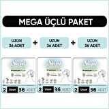 Sleepy Bio Natural Premium Plus Hijyenik Ped Mega Paket Uzun 36x3 (108 Adet) 