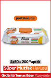 Easy Clean Süper Yüzey Temizlik Mutfak Havlusu&Mendili Portakal Yağlı 4X50 (200 Yaprak)