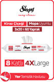 Sleepy Easy Clean Kiraz Çiçeği Mopa Uyumlu Yer Temizlik Havlusu&Mendili 3x20 (60 Yaprak)