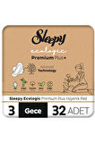 Sleepy Ecologic Premium Plus Hijyenik Ped Gece 32 Adet