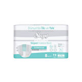 Sleepy Süper Hasta Bezi Antibakteriyel Büyük Boy L 100 - 150 cm 8 Adet