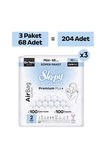 Sleepy Bio Natural Premium Plus Airbag Comfort Mega Paket Bebek Bezi 2 Numara Mini 204 Adet