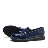 Lacivert Rugan Loafer Çocuk Okul Ayakkabısı