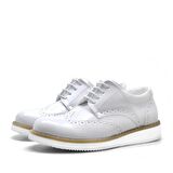 Hidra Beyaz Rugan Bağcıklı Erkek Çocuk Sünnet Ayakkabı