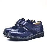 Hidra Lacivert Rugan Cırtlı Günlük Erkek Çocuk Ayakkabı