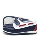 Feniks Cırtcırtlı Lacivert Kırmızı Casual Erkek Bebek Ayakkabı