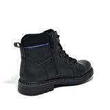 Minotor Hakiki Deri Kürklü Fermuarlı Çocuk Bot