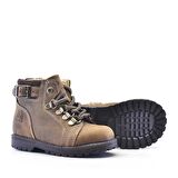 Griffon Hakiki Deri Kum Rengi Kürklü Bebek Bot