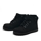 Griffon Hakiki Deri Siyah Nubuk Kürklü Bebek Bot