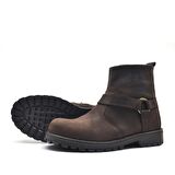 Chiron Hakiki Deri Fermuarlı Kışlık Kız Erkek Unisex Çocuk Botu