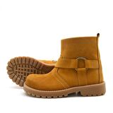 Chiron Hakiki Deri Fermuarlı Unisex Kız Erkek Çocuk Çizme Bot