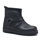 Rakerplus Chiron Hakiki Deri Siyah Fermuarlı Bebek Çizme