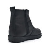 Rakerplus Chiron Hakiki Deri Siyah Fermuarlı Bebek Çizme