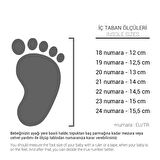 Lacivert Hakiki Deri Cırtlı Erkek Bebek Ayakkabı-Patik