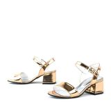 Bakır Aynalı Kalın Topuklu Kız Çocuk Abiye Ayakkabı