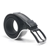 Siyah Hakiki Deri 4 cm Klasik Erkek Kemer