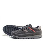 Hakiki Deri Gri Bağcıklı Erkek Çocuk Spor Okul Ayakkabı