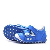 Hakiki Deri Mavi Cırtlı Yazlık İlk Adım Ayakkabı