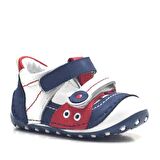 Hakiki Deri Lacivert Cırtlı Yazlık İlk Adım Ayakkabı