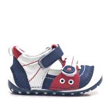 Hakiki Deri Lacivert Cırtlı Yazlık İlk Adım Ayakkabı