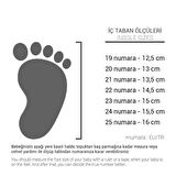 Hakiki Deri Gri Cırtlı Kız Bebek Spor Ayakkabı