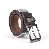 Kahve Hakiki Deri 3,5 cm Klasik Erkek Kemer