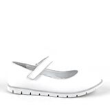 Rakerplus Hakiki Deri Beyaz Kız Çocuk Babet