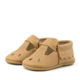 Hapshoe Kids Hakiki Deri Kahverengi Lastikli Bebek Patik