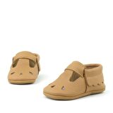 Hapshoe Kids Hakiki Deri Kahverengi Lastikli Bebek Patik