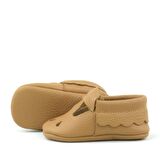 Hapshoe Kids Hakiki Deri Kahverengi Lastikli Bebek Patik