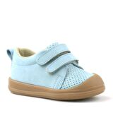 Rakerplus Hakiki Deri Mavi Cırtlı Anatomik Bebek Spor Ayakkabı Sneaker