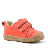 Rakerplus Hakiki Deri Turuncu Cırtlı Anatomik Bebek Spor Ayakkabı Sneaker