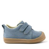 Rakerplus Hakiki Deri Gri Cırtlı Anatomik Bebek Spor Ayakkabı Sneaker