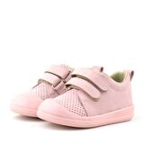 Rakerplus Hakiki Deri Pembe Cırtlı Anatomik Bebek Spor Ayakkabı Sneaker