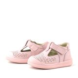 Rakerplus Hakiki Deri Pembe Cırtlı Anatomik Bebek Sandalet