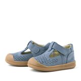 Rakerplus Hakiki Deri Gri Cırtlı Anatomik Bebek Sandalet