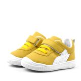 Rakerplus Hakiki Deri Sarı Cırtlı Lastikli Bebek Sneaker